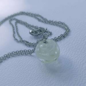 collier long perle flamboyante blanc 204 Murano