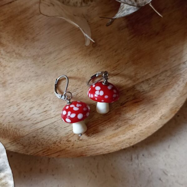 Boucles d’Oreilles Champignon – Collection Automne – Image 5