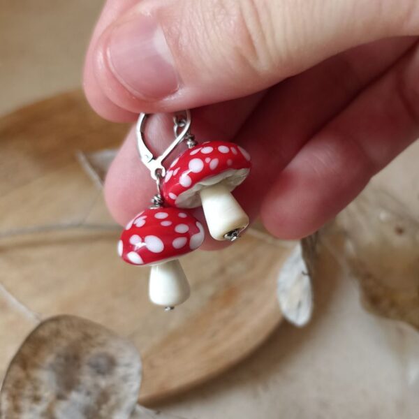 Boucles d’Oreilles Champignon – Collection Automne – Image 2
