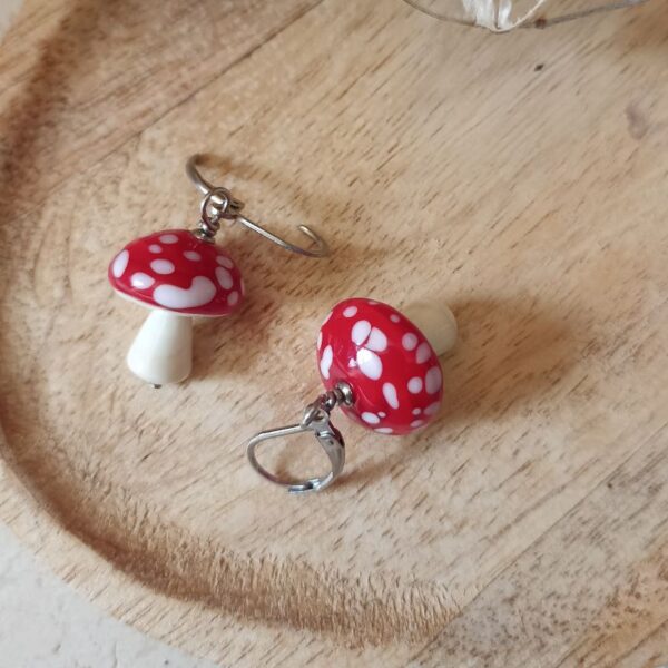 Boucles d’Oreilles Champignon – Collection Automne – Image 3