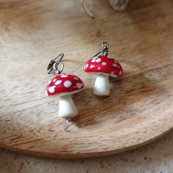 Boucles d’Oreilles Champignon – Collection Automne – Image 4