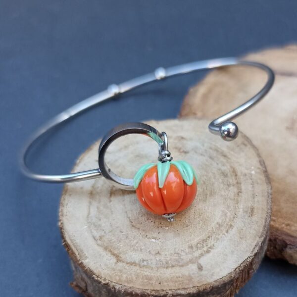 Bracelet Jonc Citrouille – Collection Automne – Image 3