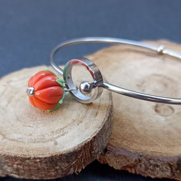 Bracelet Jonc Citrouille – Collection Automne – Image 4