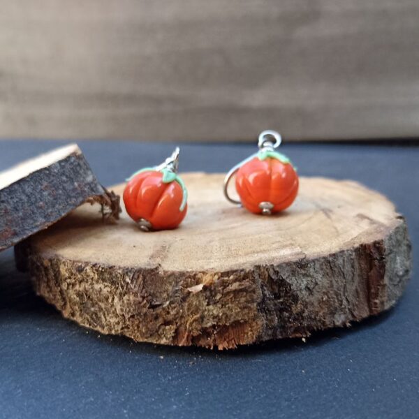 Boucles d’Oreilles Citrouille – Collection Automne – Image 4