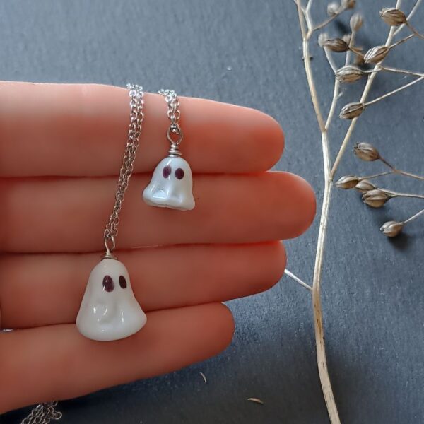 Collier Fantôme – Bijou d’Halloween et d’Automne – Image 2