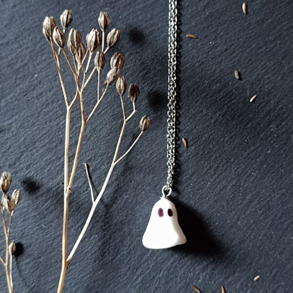 Collier Fantôme – Bijou d’Halloween et d’Automne – Image 3