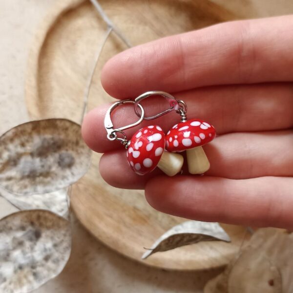 Boucles d’Oreilles Champignon – Collection Automne – Image 6