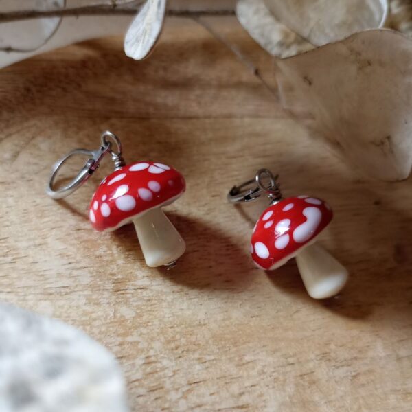 Boucles d’Oreilles Champignon – Collection Automne – Image 7
