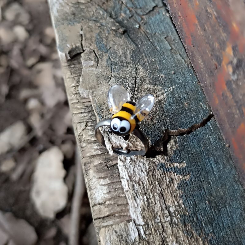 Bague Abeille en verre filé – Collection Jardin – Image 5